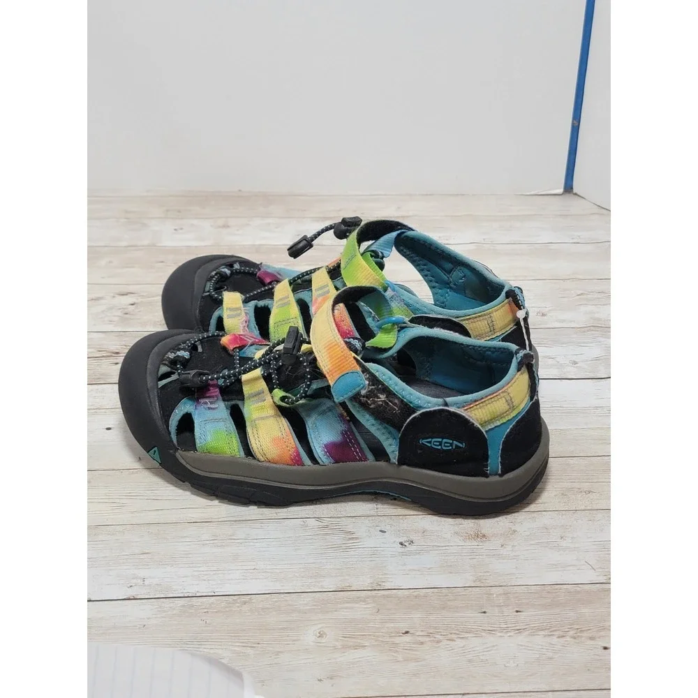 Keen Newport H2 Black Rainbow Tie Dye 1018441 Sandals‎ Water Shoes US Size 4/5